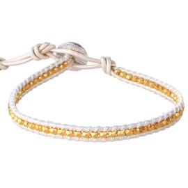 KELITCH Classic Leather Wrap Bracelets Boho Beaded Strand Bracelets Women Fashion Jewelry