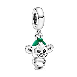 Lkwrideiny Gus Mouse Dangle Charm 925 Sterling Silver Pendant,Jewelry Beads Gifts for Women Bracelet&Necklace