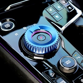 Cnaurda Car Gear Control Knob Cover Gear Shift Switch Knob Protective Cover, Button Covers Compatible with Kia Sportage 2023 2024 2025 Accessories (Blue)