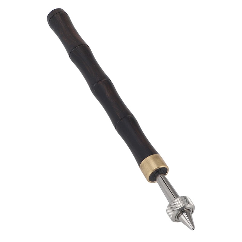 Pin Vise Hand Drill Wooden Handle Comfortable Grip Portable Pin