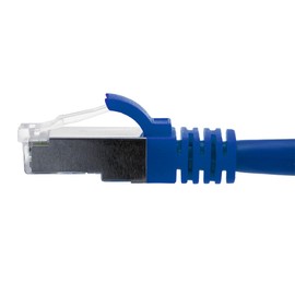 NavePoint Ethernet Patch Cable CAT6A, S/FTP, 26AWG, 1 Ft, 5 Pack, Blue