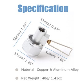 Refill Adapter Gas Refill Convertor Flat Tank Type Butane Fuel Canister Refill Conversion Adapter for Outdoor Camping Hiking (JX-01)