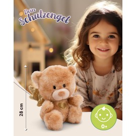 NICI Your Guardian Angel Cuddly Toy Bear La La Bearie 28 cm in Gift Box - Teddy Bear Small, Cute Stuffed Toy for Cuddling and Playing, Plush Toy for Cuddly Animal Lovers - 61184