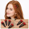 24Pcs Ladybug Hair Clips, Cute Lady Bug Snap Barrette for