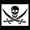 Auto Vynamics - STENCIL-JOLLYROGER01-10 - Detailed Pirate Jolly Roger Stencil - Featuring The Classic Skull & Crossed Swords Design! - 10-by-10-inch Sheet - (1) Piece Kit - Single Sheet