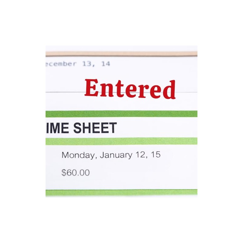 Entered Stamp – Self Inking Red Ink Stamper – 24