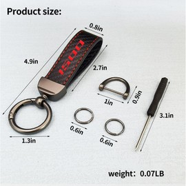 Black Leather Car Keychain compatible with ram 1500 key chain 2009-2025 accessories for men and women with Zinc Alloy Metal keychain Ring for Truck Suv Car Keychain Accessaries Gift.(YSK-L500)