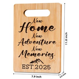 New Home 2025 Cutting Board Housewarming Gift Home Sweet Home Sign New Home Decor Rustic New House Gift Ideas for New House Gift New Home Gifts for Friends Coworker