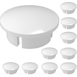 FORMUFIT F114IDC-WH-10 PVC Internal Domed End Cap, Furniture Grade, 1-1/4" Size, White (Pack of 10)