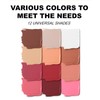 12 Colors Contour with Highlighter, Bronzer and Blush Shades, Cream