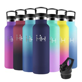 Motswedi Stainless Steel Drinking Bottle, 500 ml, BPA-Free, Children's Drinking Bottle, Cold and Warm, Drinking Bottle with Straw, Leak-Proof, Stainless Steel Drinking Bottle for Sports, Fitness