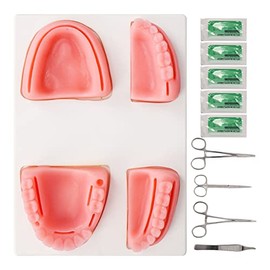 Kit de práctica de sutura, modelo de silicona para mejorar las habilidades, alicates, kit de entrenamiento de sutura oral de alta simulación para ayuda didáctica