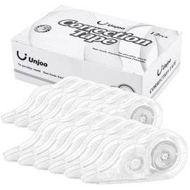 Correction Tape, 12 Pack Color, Correction Tape, PET Tape Core, Pack, Correction Supplies, Correction Pen, Large Capacity, Easy to Use, Portable, Student Supplies, Stationery, Homework, Correction Tape, Office Worker Supplies (White, 2.0 x 2.0 inches (5 