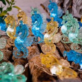 Seahorse String Lights Decorative Lights Ocean Fairy Lights Battery Operated String Lights Waterproof Beach Decoration for Bedroom Nautical Sea life 30LED 10ft Summer Christmas Window Room Decor