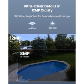 REOLINK 12MP PoE IP Camera Outdoor, Bullet Surveillance Cameras for Home Security, Smart Human/Vehicle/Pet Detection, 700lm Color Night Vision, Two Way Talk, Up to 512GB microSD Card, RLC-1212A