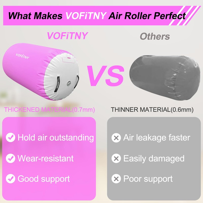 VOFiTNY Gymnastics Air Barrel Tumbling Backflip Trainer 3.3 L x