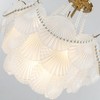 Surpars House Crystal Chandeliers,Modern Golden Chandelier, 6 Heads Ceiling Light