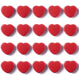 DUJEQM Fridge Magnets - 20PCS Red Heart Refrigerator Magnets for Whiteboard, Locker, Map & Cabinet | Cute Decorative Heavy Duty Magnet | Small Strong Magnets for Kitchen, Office, Classroom & Home