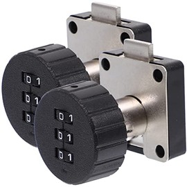 Cerradura De Combinación Para Cajones De Escritorio Bloqueo De Seguridad Sin Llave Fácil De Cambiar Código Para Gabinetes Casilleros Oficina Hogar 1.57X1.57X1.18In