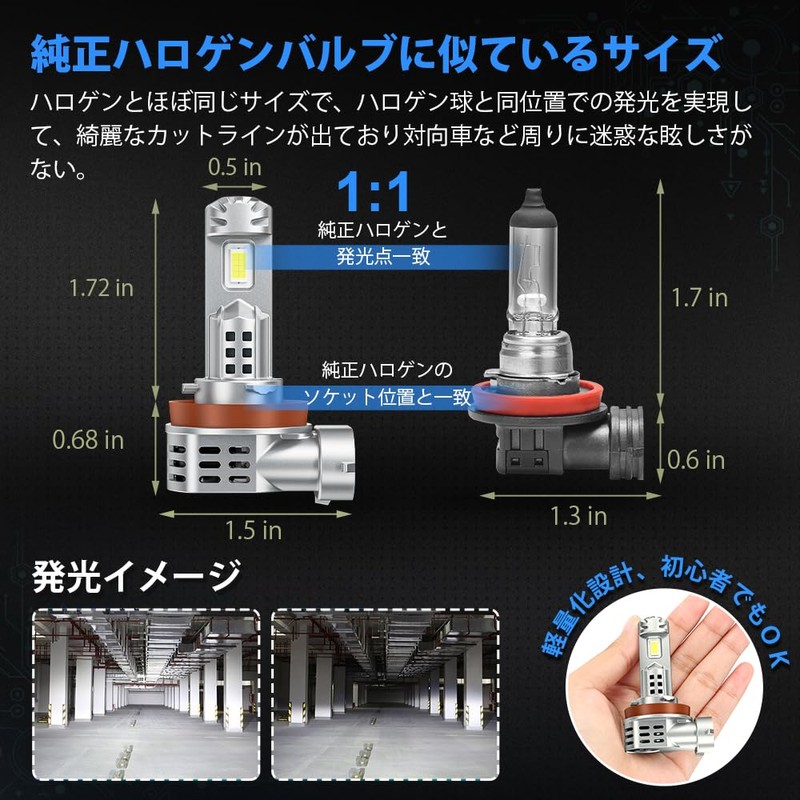 SUPAREE H11 LED Headlight, Explosive Light, Compatible with New Vehicle