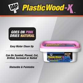 DAP 541 Series 00541 1/2pt Natural Plastic Wood-X w/Drydex, 1/2 Pint