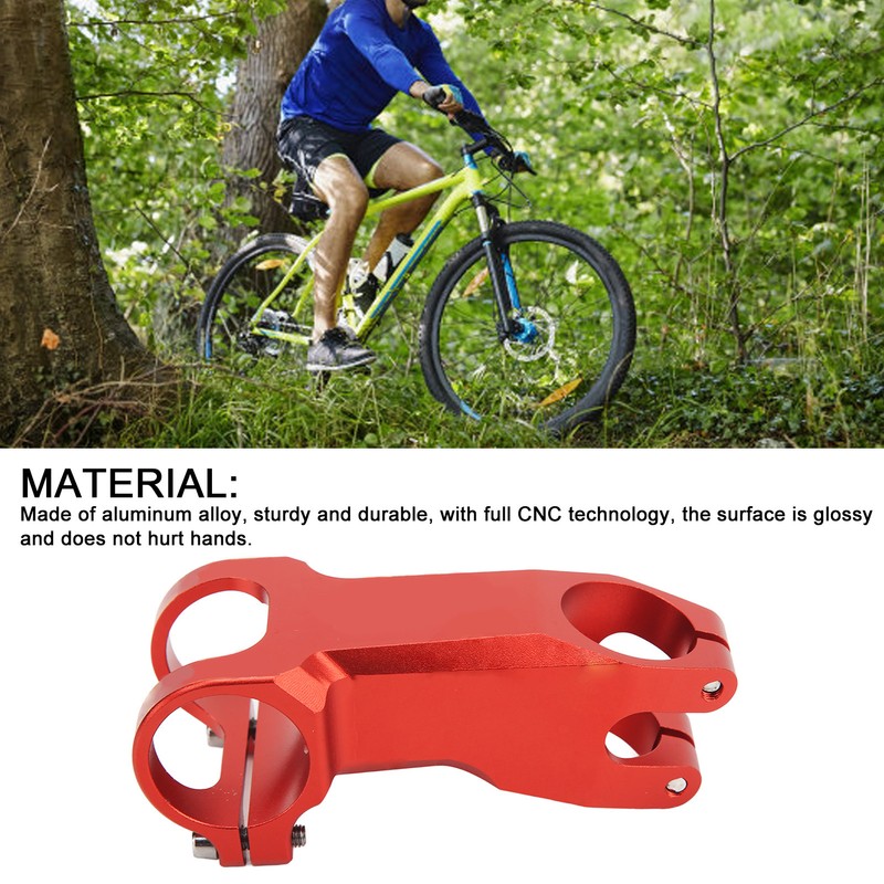 Bike Stem Red Aluminum Alloy Mountain Bike Handlebars Negative 17