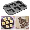 uxcell Square Muffins Pan 6-Cup Grey Nonstick Square Cupcake Pan