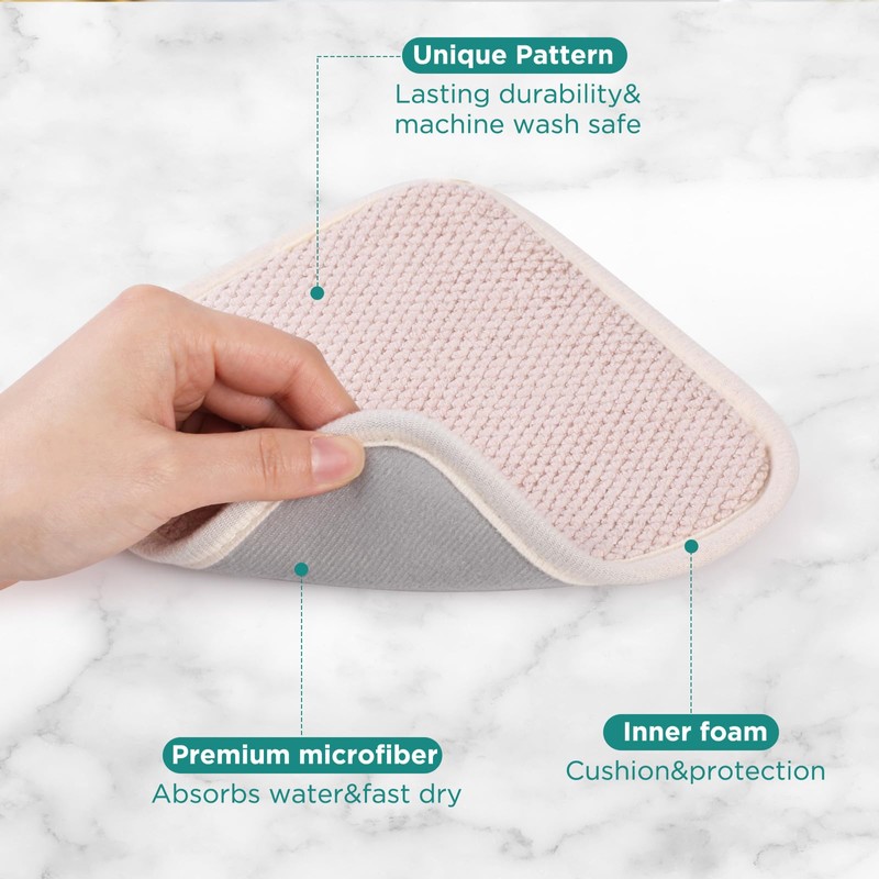 GeeRic Microfiber Dish Drying Mat, Super Absorbent Kitchen Dish Drying