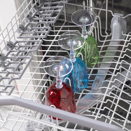 Omada Design 4 Glasses for Champagne, 6,89 fl oz Flute in acrilic Unbreakable Plastic, Diamond Line, Turquoise