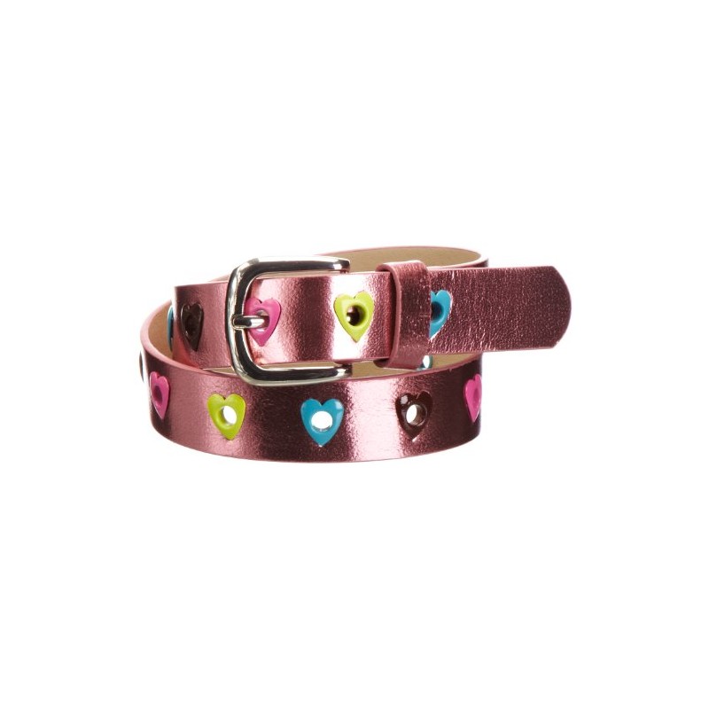 Playshoes Fashionable Hearts Girl's Belt Pink 75 cm