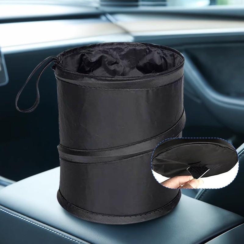 2 Pack Car Trash Bins, Mini Collapsible Car Garbage Can