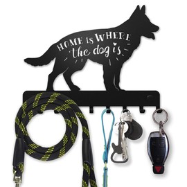 Key Holder for Wall Mount German Shepherd Dog (9-Hook Rack) Decorative, Metal Hanger for Front Door, Kitchen, or Garage | Store House, Work, Car, Vehicle Keys | Vintage Decor