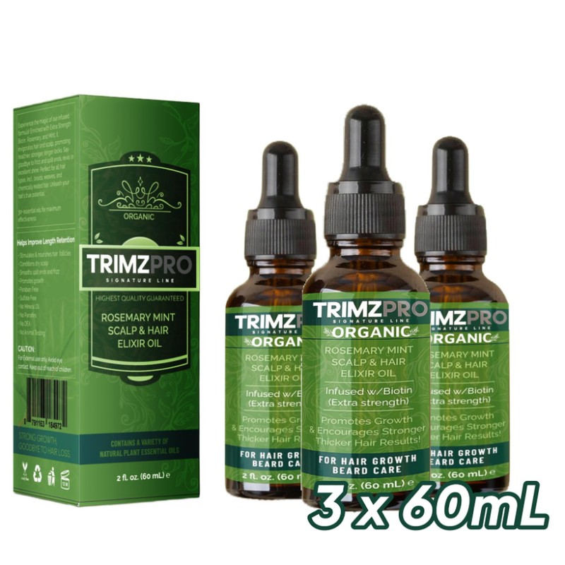 Trimzpro 3 Pack Rosemary Mint Biotin Scalp & Hair Strengthening