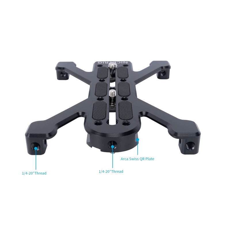 Niceyrig Arca-Swiss Quad Base Plate for Arca-Swiss Tripod Tripod Plate