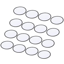 sourcing map 16pcs Sublimation Patch Blank, 6cm/2.36" Fabric Iron-on Blank Heat Transfer Repair Patch for DIY Crafts Caps Clothes Shoes Bags Uniforms, White