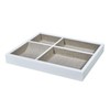 TIZO Design Contemporary Wood Valet Tray Organizer, White