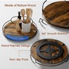 LAMU 2 Pack Wood Lazy Susan Organizer for Table Top,