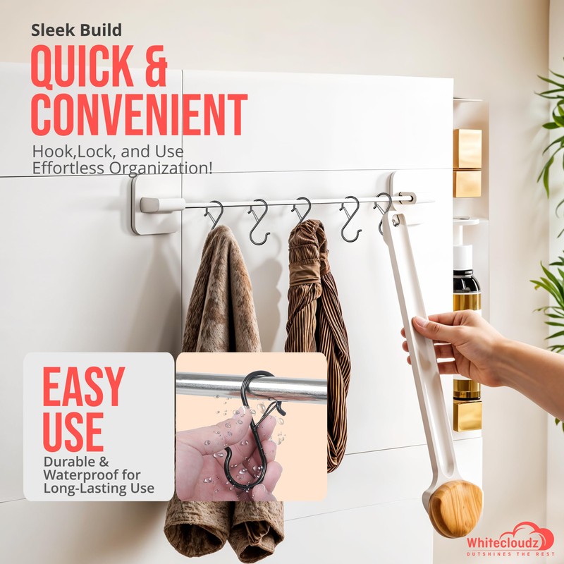 WHITECLOUDZ 10Pack Heavy Duty S Hooks for Hanging with Safety