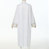 COSDREAMER Catholic Priest Alb Pleated Cross Pulpit Liturgical Cotta Vestment