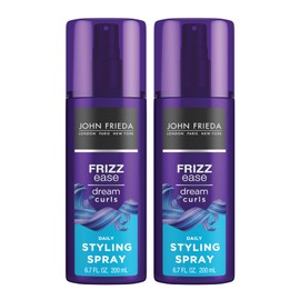 John Frieda Anti Frizz, Frizz Ease Dream Curls Daily Styling Spray for Curly Hair, Magnesium-enriched Formula, 6.7 Oz, Pack of 2