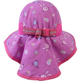 icolor Children's Sun Hat UPF50 Sun Protection Hats Toddler Summer Travel Beach Game Hats for Girls Boys Age 3~10 Kids Sun Hats, Dark pink, Unit size