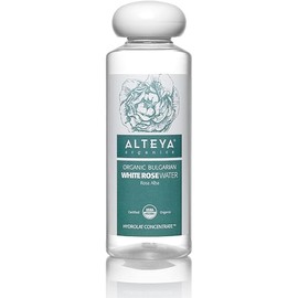 Alteya Organics White Rose Water USDA Certified Organic Facial Toner, 8.5 Fl Oz/250mL Pure Bulgarian Rosa Alba Flower Water,Award-Winning Moisturizer BPA-Free Bottle with Reducer
