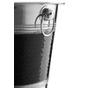 Premier Housewares Champagne Bucket with Hammered Black Band - Stainless