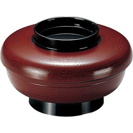 Fukui Craft 3-256-10 Japanese Style 5.5 inch (5.5 cm) Ease Bowl, Pile Brush, Inner Vermilion