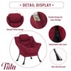 Tiita Lazy Chair with Ottoman, Modern Large Accent Lounge Armchair,