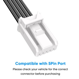 Radar Detector Power Adapter RJ11 Plug (5P Type E) for Select Subaru Forester, Ascent and More with Auto Dimming Rearview Mirror.Radar Detector Power Cord.Clean and Easy to Instal