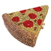 Usuisy Novelty 3D Pizza Shape Women Crystal Clutch Evening Bag