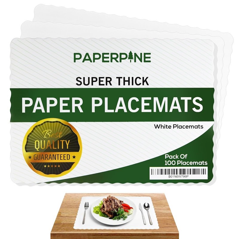 Rectangle Disposable Paper Placemat (100 Pack) - 10 x 14