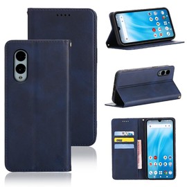 Applicable Arrows We2 F-52E Case Notebook Type Applicable F-52E Notebook Type Case Cover Notebook Type PU Leather Card Storage Wallet Type Shockproof Case Magnet Stand Function 5 Colors (Applicable Arrows we2 F-52E Case Notebook Type) (Deep Blue)