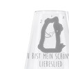 Mr. & Mrs. Panda Weißwein Glas Bär Lied - Geschenk,